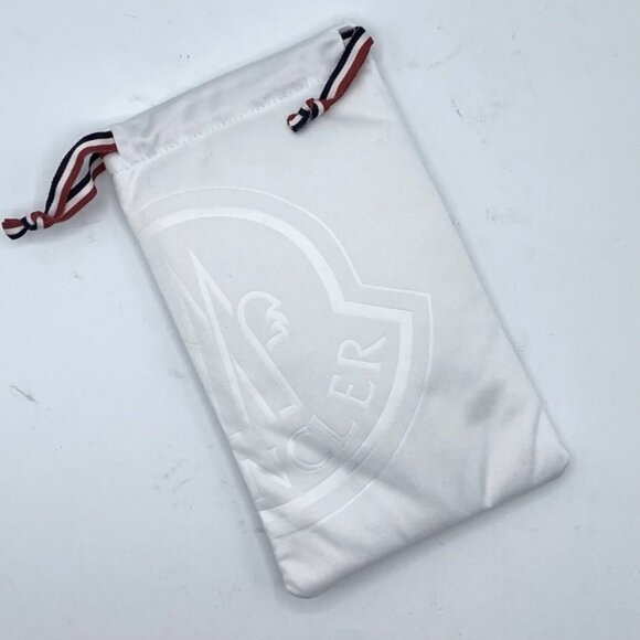 Moncler White drawstring glasses case and cleaning cloth - Picture 1 of 4